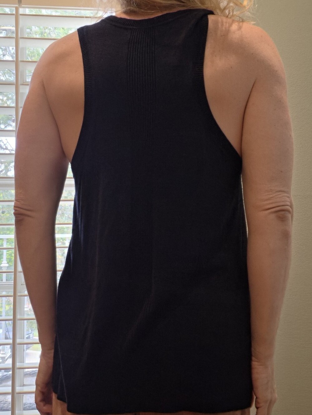 Banana Republic Blue/Black Racerback Knit Tank Top/Vest